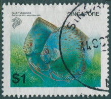 Singapore 2001 SG1137 $1 Blue Turquoise Fish FU - Singapore (1959-...)