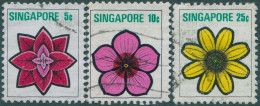 Singapore 1973 SG213-217 Flowers (3) FU - Singapur (1959-...)