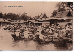 Carte Postale Ancienne Thaïlande - Ayuthia. River Market - Thaïlande