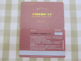 China 2021 Starbucks Card - Cartes Cadeaux