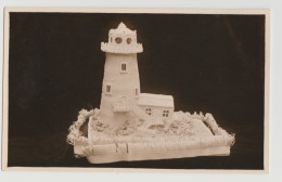 GB UK GREAT BRITAIN Carving Of LIGHTHOUSE Photo Postcard C1910s-20s - Sonstige & Ohne Zuordnung