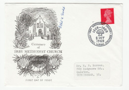 1969 Signed By ETHEL V. DODD Irby METHODIST CHURCH  Centenary Event COVER Gb Stamps Heswell Cheshire Religion - Cristianismo