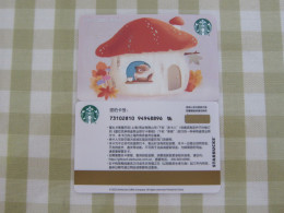 China 2022 Starbucks Card,mushroom And Squirrel - Cartes Cadeaux