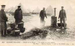 Guerre 1914 18 Bataille De La Marne La Cuisine Au Camp Anglais Militaire - Oorlog 1914-18