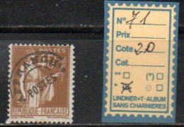 FRANCE PREO  CHARNIERE* - N° 71 - 1893-1947