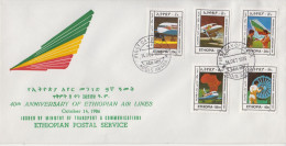 Ethiopia FDC From 1986 - Airplanes