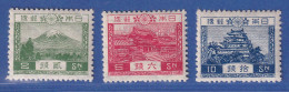 Japan 1926 Freimarken Landesmotive Mi.-Nr. 177-179 Ungebraucht * - Other & Unclassified