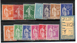 FRANCE  LUXE** N°359/71 - Unused Stamps