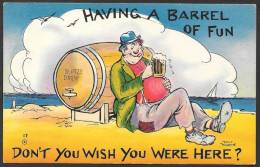 Humour - Having A Barrel Of Fun - Don't Yoy Wish You Were Here - By Royal Specialty Sales -  No: 17 - Humour