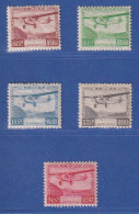 Japan 1929/34 Flugpostmarken Flugzeug Mi.-Nr. 195-98, 204  5 Werte Ungebraucht * - Other & Unclassified