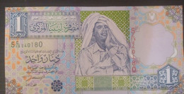 BANKNOTE LIBYA LIBYA 1 DINAR MU AMMAR AL QADDAFI GADDAFI 2002 VERY RARE UNCIRCULATED - Libya