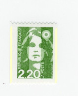 Briat 2fr20 Vert De Roulette YT 2718a : N° Rouge Et Deux Demi-bandes Phospho à Droite Et à Gauche. Superbe, Voir Scan. - Unused Stamps