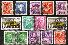 SUISSE ,SCHWEIZ, 1933-1937, LOT MI 268,269,282,283,288,306,307,308,311,314,315, ; GESTEMPELT, OBLITERE. - Used Stamps