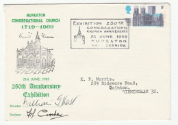 1969 Signed By 2, Nuneaton CONGREGATION CHURCH MINISTER  250th Anniv EVENT Cover GB Stamps Religion - Cristianismo