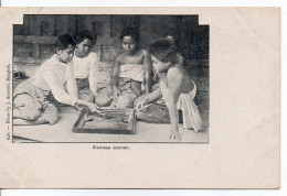 Carte Postale Ancienne Thaïlande - Siamese Women - Jeu - Thaïlande