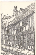 CP30. Vintage Postcard.  Drawing Of A Tudor House. Hastings. Sussex. By Marridge - Hastings