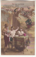 CP14. Vintage Postcard. Wife Thinking Of Her Soldier Husband. - Andere & Zonder Classificatie