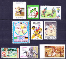 Goal Keepers In Action, Field Hockey, Sports 9 Different Countries MNH Stamps - Hockey (Veld)