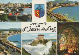 SAINT JEAN DE LUZ, MULTIVUE, LE PORT ET MAISON DE L INFANTE, LA PLAGE ET LA RHUNE, FORT DE SOCOA  COULEUR REF 15152 - Saint Jean De Luz