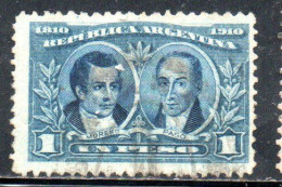 ARGENTINA 1910 MARIANO MORENO AND JUAN JOSE PASO 1p USED USADO OBLITERE' - Gebruikt