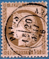 France 1875  10 C Ceres  Cancelled - 1871-1875 Ceres