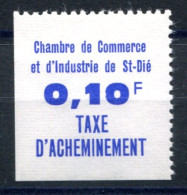 RC 27336 FRANCE COTE 70€ GREVE N° 7 CHAMBRE DE COMMERCE ET D'INDUSTRIE DE ST DIÉ VOSGES NEUF ** MNH TB - Marken