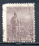 ARGENTINA 1911 AGRICULTURE 2c USED USADO OBLITERE' - Gebruikt