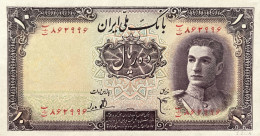 Iran 10 Rials, P-40 (1944) - AUNC - Irán