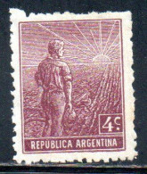 ARGENTINA 1911 AGRICULTURE 4c MH - Ongebruikt