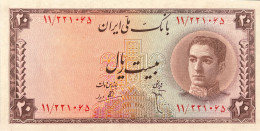 Iran 20 Rials, P-48 (1948) - UNC - Iran