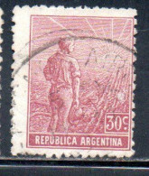 ARGENTINA 1911 AGRICULTURE 30c USED USADO OBLITERE' - Used Stamps