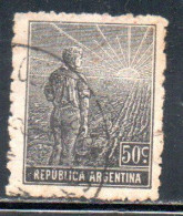 ARGENTINA 1911 AGRICULTURE 50c USED USADO OBLITERE' - Oblitérés