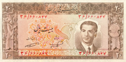 Iran 20 Rials, P-60 (1953) - UNC - Iran