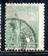 ARGENTINA 1912 1914 AGRICULTURE 3c USED USADO OBLITERE' - Gebruikt