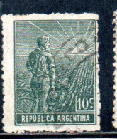 ARGENTINA 1912 1914 AGRICULTURE 10c USED USADO OBLITERE' - Usati