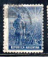 ARGENTINA 1912 1914 AGRICULTURE 12c USED USADO OBLITERE' - Usados