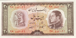 Iran 20 Rials, P-65 (1954) - XF - Iran