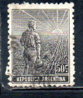 ARGENTINA 1912 1914 AGRICULTURE 50c USED USADO OBLITERE' - Used Stamps