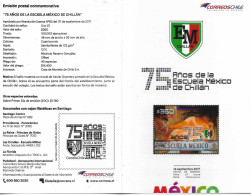 #2631 CHILE 2017 EDUCATION MEXICO SCHOOL OF CHILLAN  POST OFFICIAL BROCHURE - Rotary, Lions Club