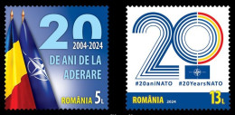 ROMANIA 2024 - 20 YEARS SINCE ROMANIA’S ACCESSION TO NATO  Set Of 2 Stamps MNH** - NATO