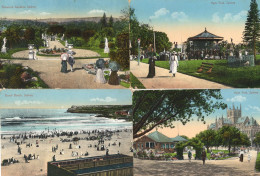 Hyde Park Bondi Beach Botanical Gardens Sydney 4x Old Postcard S - Sydney