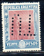 ARGENTINA 1912 1913 PERFIN AGRICULTURE 20p MH - Nuovi