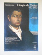 Affiche D'exposition " Giorgio De CHIRICO " Palais Du Gouvernement Monaco Monte-Carlo 1er Octobre Au 1er Novembre 1989 - Affiches