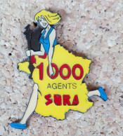 Pin's 1000 Agents SNRA Pièces Détachées Et  Pneus Pin-ups - Otros & Sin Clasificación