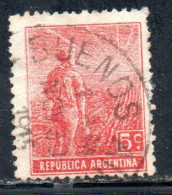 ARGENTINA 1915 AGRICULTURE 5c USED USADO OBLITERE' - Used Stamps