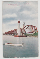 USA UNITED STATES CANADA International Bridge Lighthouse SAULT SAINTE MARIE Hammon No.1511 Postcard C1905 - Other & Unclassified