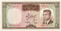 Iran 20 Rials, P-78b (1965) - UNC - Iran