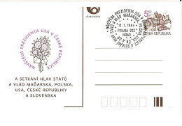 CDV 4 Czech Republic Visit Of B. Clinton To Prague 1994 - Cartes Postales