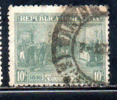 ARGENTINA 1916 DECLARATION OF INDEPENDENCE 10c USED USADO OBLITERE' - Used Stamps