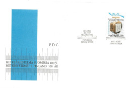 Finland   1987 Centenary Of The Metric System In Finland, Unit Cube With Packaging Mi 1010   FDC - Cartas & Documentos